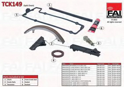 FAI AUTOPARTS tck149 -  Комплект цели привода распредвала
